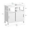 SoBuy FRG128-II-W – Stilrent och Praktisk Badrumsskåp med 2 Tysta Skjutdörrar, Perfekt för Små Utrymmen, Vit, 60x30x60 cm