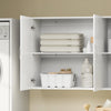 SoBuy FRG231-L-W Väggskåp för Badrum 90x30x60 cm – Justerbar Hylla, 36 kg, MDF (E1), Tippsäker, Badrum & WC – Vit