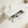 SoBuy FRG43-L-W Vägghylla med 3 Lådor – Modern Flytande Hylla för Hall, Vardagsrum, Kök & Sovrum, Vit 94x15x10 cm