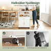SoBuy FSB09-W Köksvagn med Utdragbar Arbetsyta och Mikrovågsugnsplats – 4 Hjul, 59×40×92 cm | Vit