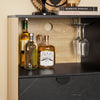 SoBuy FSB103-N Kökskåp Sideboard Byrå med mikrovågsfack (Ø6 cm) och jalusidörr – mikrovågsskåp, bufféskåp, multifunktionsskåp för kök & vardagsrum, ek-svart 107×40×85 cm