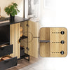 SoBuy FSB103-N Kökskåp Sideboard Byrå med mikrovågsfack (Ø6 cm) och jalusidörr – mikrovågsskåp, bufféskåp, multifunktionsskåp för kök & vardagsrum, ek-svart 107×40×85 cm