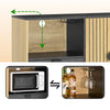 SoBuy FSB103-N Kökskåp Sideboard Byrå med mikrovågsfack (Ø6 cm) och jalusidörr – mikrovågsskåp, bufféskåp, multifunktionsskåp för kök & vardagsrum, ek-svart 107×40×85 cm
