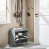 SoBuy Skobänk med förvaringsfack Salt skoskåp med dyna Skohylla FSR151-K-HG
