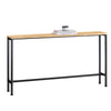 SoBuy FSB19-E Konsolbord – Smalt Sidobord i Metall och Trä, Industriell & Modern Design – Perfekt för Hall, Vardagsrum eller Sovrum – 120x20x65cm, Natur & Svart