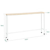 SoBuy FSB19-Z Konsolbord för Hall & Vardagsrum – Smal Modern Design i Metall & Trä – Perfekt som Sidobord eller Soffbord – 120x20x65cm