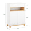 SoBuy FSB97-WN Förvaringsmöbel för Entré och Kök – Buffé med Låda, Justerbara Hyllor och Dubbel Dörr – För Entré, Vardagsrum eller Kök – Modern Design, 80kg Belastning, 60x34x85 cm