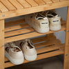 SoBuy FSR02-K-N Skobänk, skohylla, högkvalitativ bambubänk