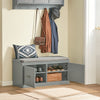 SoBuy FSR131-HG Bänk för Skor med Sittdyna och Förvaring – Modern Skoförvaring med 2 Dörrar, För Hall, Entré eller Sovrum, Grå, 90x34x46 cm