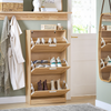 SoBuy Skoskåp med 3 fack Skohylla Hallmöbel med förvaring FSR137-L-J