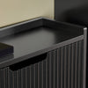 SoBuy FSR177-H-SCH Skohylla med 3 Luckor, Modern Skåp för Skor, Kompakt Skoförvaring, Smalt Skåp för Liten Entré eller Hall 50x19x130 cm, Svart