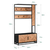 SoBuy FSR194-N Hallmöbel med Bänk och Klädhängare