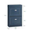 SoBuy FSR78-B Skoskåp med 2 fällbara luckor, entréskåp för skor, skoförvaring för 8 par, för hall, entré, 54x24x83 cm, Blå