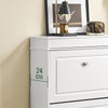 SoBuy FSR78-L-W Skoskåp med 2 Nedfällbara Luckor, Skoförvaring för Hall, Entré – Plats för 12 Par Skor, 75x24x96cm Vit