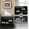 SoBuy FSR82-K-SCH Skobänk Skoskåp med Dyna och Nedfällbar Lucka – Förvaring för Skor 60x24x51 cm – Svart