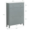 SoBuy FSR89-HG Skohylla med Fällbara Dörrar och Låda – Elegant Skåp för Skor, Grå, 80x25x108 cm, Stor Kapacitet, Kompakt Design