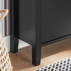 SoBuy FSR89-SCH Skoskåp Byrå Skoförvaring med 2 Fällluckor Hallmöbel Förvaringsskåp för Skor med Stor Låda Svart – 80x25x108 cm