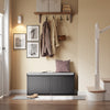 SoBuy FSR98-XL-SCH sittbänk med förvaringsutrymme, skobänk med sits, skohylla med förvaringsutrymme, klaff, sittkudde, kan belastas upp till 158 kg, för hall, vardagsrum, 100 x 46 x 26 cm, svart