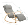SoBuy Modern gungstol med fotpall, Loungestol, Grå, FST16-DG