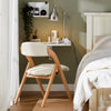 SoBuy FST92-W Hopfällbar Stol i Trä med Ergonomisk Stoppning – Kompakt Kök- och Kontorsstol för Matsal eller Vardagsrum, Perfekt för Små Utrymmen, Vit