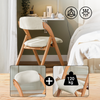 SoBuy FST92-W Hopfällbar Stol i Trä med Ergonomisk Stoppning – Kompakt Kök- och Kontorsstol för Matsal eller Vardagsrum, Perfekt för Små Utrymmen, Vit