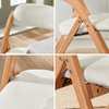 SoBuy FST92-W Hopfällbar Stol i Trä med Ergonomisk Stoppning – Kompakt Kök- och Kontorsstol för Matsal eller Vardagsrum, Perfekt för Små Utrymmen, Vit
