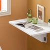 SoBuy FWT03-W Väggmonterbart Fällbord, Utdragbart Kökbord, Kompakt Skrivbord, Utrymmesbesparande Design, Perfekt för Små Utrymmen, Kök, Kontor, Matplats, 60x40cm Vit