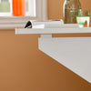 SoBuy FWT03-W Väggmonterbart Fällbord, Utdragbart Kökbord, Kompakt Skrivbord, Utrymmesbesparande Design, Perfekt för Små Utrymmen, Kök, Kontor, Matplats, 60x40cm Vit