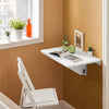 SoBuy FWT03-W Väggmonterbart Fällbord, Utdragbart Kökbord, Kompakt Skrivbord, Utrymmesbesparande Design, Perfekt för Små Utrymmen, Kök, Kontor, Matplats, 60x40cm Vit