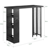 SoBuy Barbord Köksbord Matbord med 3 Hyllor FWT100-SCH