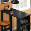 SoBuy FWT17-II-SCH Högt Barbord för Kök – Ståbord för Små Utrymmen, Barbord för Kök, Vardagsrum, Kontor eller Café, Svart – 112 x 57 x 106 cm – Modell