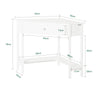 SoBuy FWT31-W L-formad Skrivbord med Förvaringslåda – Perfekt för Hem och Kontor