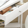 SoBuy FWT31-W L-formad Skrivbord med Förvaringslåda – Perfekt för Hem och Kontor