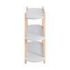 SoBuy HSTR01-H-HG Steghylla, 3-nivåers bokhylla, fristående förvaringsmöbel