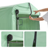 SoBuy KLS11-L-GR Trädgårdsförråd, Vattentätt Utomhusskjul, Motorcykelförvaring med Krokar, Cykel- och Verktygsgarage, Förvaringsskjul, Grön, 159x219x165 cm