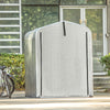 SoBuy KLS11-L Trädgårdsskur, Vattentålig Utebod, För Motorcykel, Cykelgarage och Förvaring av Verktyg, Silver, 159x165x219 cm