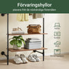 SoBuy KLS20-SCH Kompakt Väggklädställ med 2 MDF-Hyllor, Klädställ på Väggen, Bärkapacitet 45 kg, Industrisvart, 91,5x48x220 cm