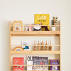 SoBuy KMB08-N Bokhylla barn, vägghylla barnrum, barnhylla, förvaringshylla med 4 hyllor för böcker, leksaker och dekoration, barnrumsmöbler, natur, 80 x 118 x 12 cm