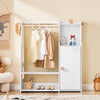 SoBuy Förvarings klädskena för barn Träklädhängare Barnklädräcke KMB110-W