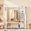 SoBuy Förvarings klädskena för barn Träklädhängare Barnklädräcke KMB110-W