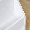 SoBuy KMB118-W Montessori bokhylla barnbarnhylla med 3 förvaringsfack och leksaker förvaringshylla barnrum bokhylla och leksakshylla barnrum möbler vit 100 x 80 x 30