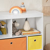 SoBuy Barnhylla med 3 korgar Leksaksförvaring Bokhylla Barnrum KMB26-W