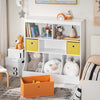 SoBuy Barnhylla med 3 korgar Leksaksförvaring Bokhylla Barnrum KMB26-W