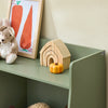 SoBuy KMB55-K-GR Barnens bokhylla Montessori hylla barnrum med 5 öppna fack barnhylla för leksaker förvaring grön 80 x 104 x 34 cm