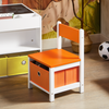 SoBuy Set med 2 stolar, ritbord, vändbart bord, 4 lådor, barnbord KMB75-K-W