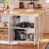 SoBuy KNL09-WN Köksö med Förvaring – Elegant Köksvagn med Skåp och Hyllor