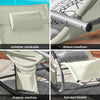 SoBuy OGS28-MIx2 Gungstolar för Utomhusbruk 2-pack – Textilene, 150 kg, 63×150×87 cm | Beige