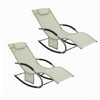 SoBuy OGS28-MIx2 Gungstolar för Utomhusbruk 2-pack – Textilene, 150 kg, 63×150×87 cm | Beige