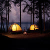 SoBuy Enmanstält Campingsäng med tält Tältsäng med sovsäck luftmadrass och tillbehör grå OGS32-HG
