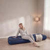 Sobuy OGS32-II-GR-P01 Luftmadrass med pump enkelsäng sovmatta campingmadrass resemadrass luftmadrass camping för individer camping mattress grön 191 x 22 x 76 cm